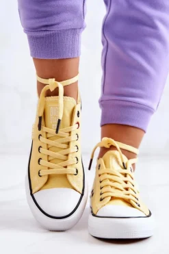 Niskie Trampki Damskie Big Star JJ274A002 Żółte