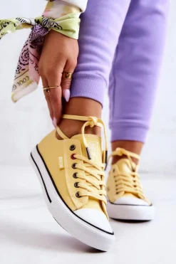 Niskie Trampki Damskie Big Star JJ274A002 Żółte