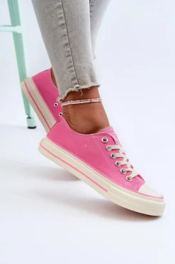 Niskie Trampki Damskie Big Star NN274271 Różowe