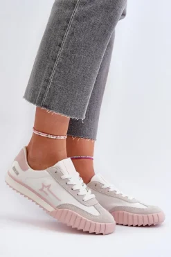 Niskie Trampki Damskie Big Star NN274868 Różowe