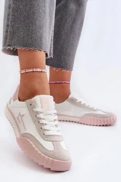 Niskie Trampki Damskie Big Star NN274868 Różowe