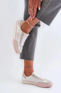 Niskie Trampki Damskie Big Star NN274868 Różowe