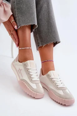 Niskie Trampki Damskie Big Star NN274868 Różowe