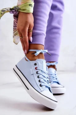 Niskie Trampki Damskie Big Star JJ274A004 Niebieskie