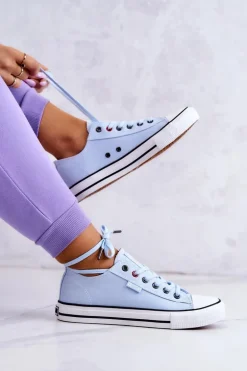 Niskie Trampki Damskie Big Star JJ274A004 Niebieskie