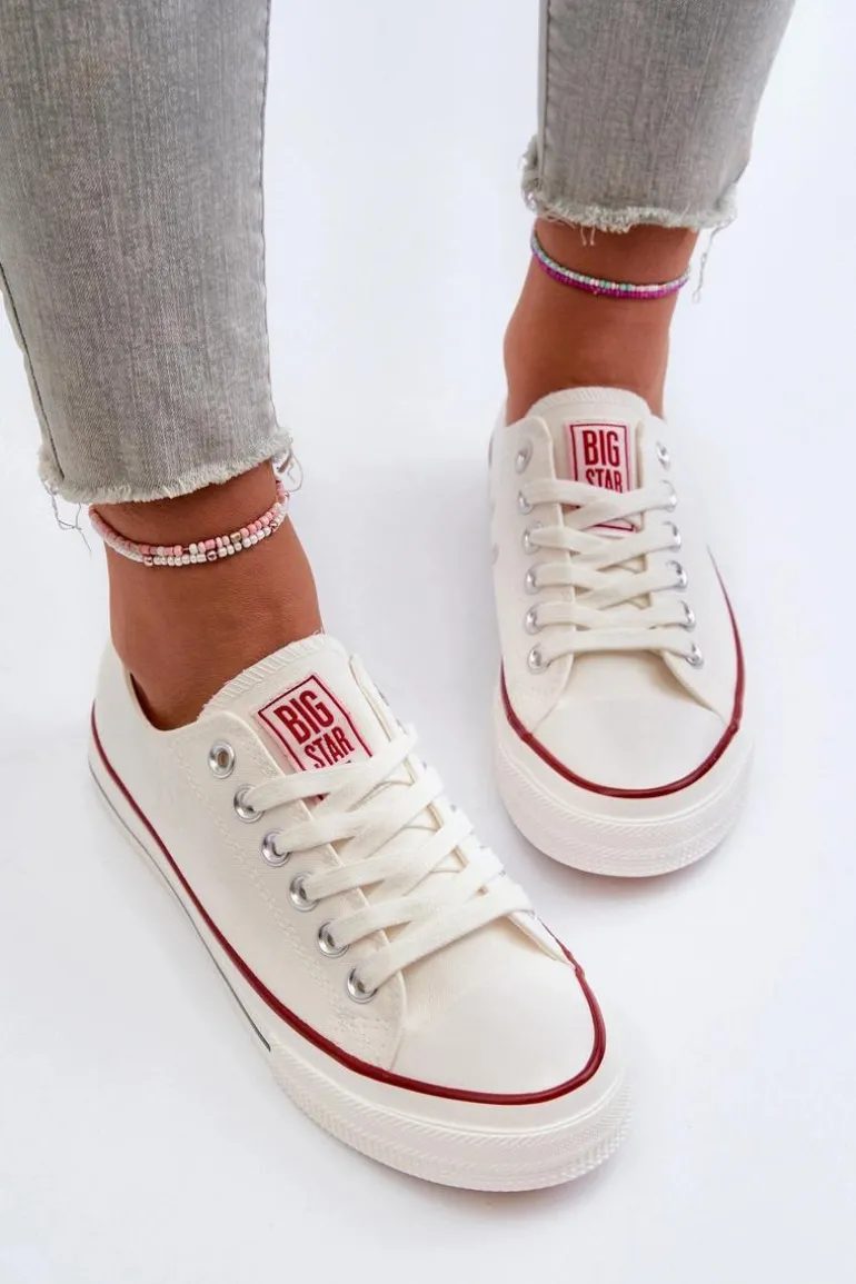 Niskie Trampki Damskie Big Star NN274274 Białe