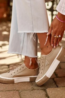 Niskie Trampki Damskie Brązowe Enalae