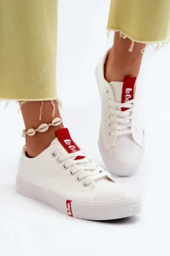 Niskie Trampki Damskie Lee Cooper LCW-24-31-2239 Białe