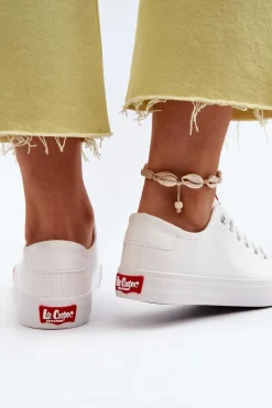 Niskie Trampki Damskie Lee Cooper LCW-24-31-2239 Białe
