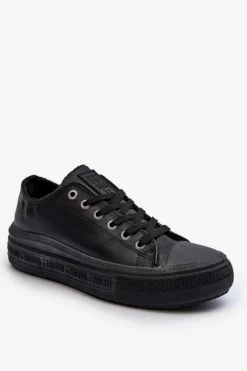 Niskie Trampki Damskie Ocieplane Czarne Big Star MM274031