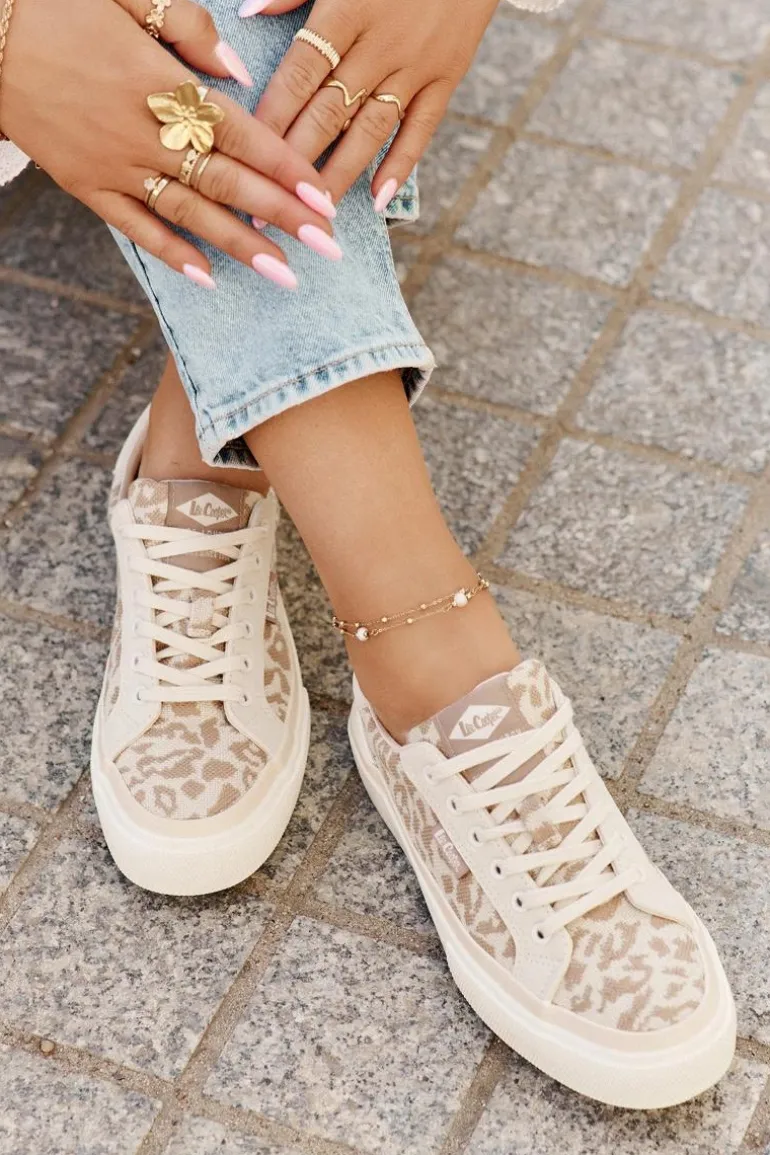 Niskie Trampki Damskie Panterka Lee Cooper LCW-25-02-3330L Beżowe