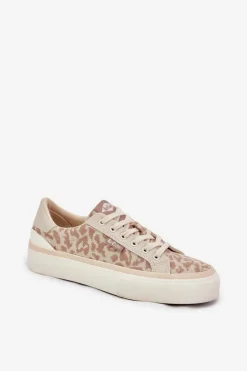 Niskie Trampki Damskie Panterka Lee Cooper LCW-25-02-3330L Beżowe