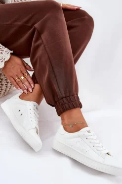 Niskie Trampki Damskie Z Eko Skóry Big Star NN274577 Białe