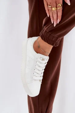 Niskie Trampki Damskie Z Eko Skóry Big Star NN274577 Białe