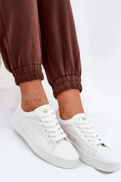 Niskie Trampki Damskie Z Eko Skóry Big Star NN274577 Białe