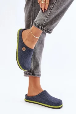 Obuwie Domowe Damskie Kapcie Inblu CS000039 Granatowe