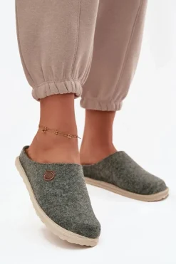 Obuwie Domowe Kapcie Damskie Inblu CS000047 Zielone