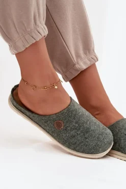 Obuwie Domowe Kapcie Damskie Inblu CS000047 Zielone