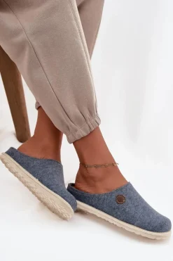 Obuwie Domowe Kapcie Damskie Inblu CS000047 Błękitne