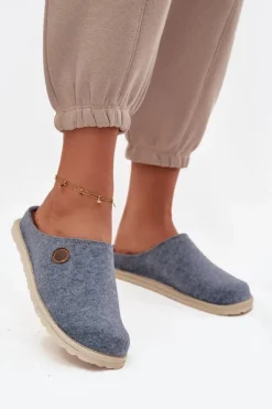 Obuwie Domowe Kapcie Damskie Inblu CS000047 Błękitne