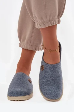 Obuwie Domowe Kapcie Damskie Inblu CS000047 Błękitne