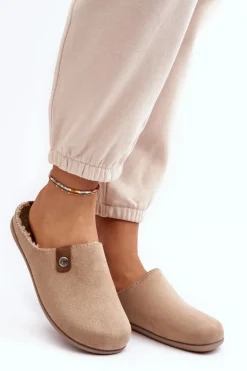 Obuwie Domowe Kapcie Damskie Inblu GF000011 Beżowe