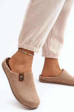 Obuwie Domowe Kapcie Damskie Inblu GF000011 Beżowe