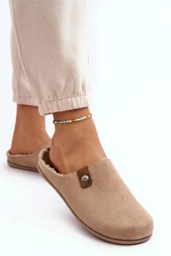 Obuwie Domowe Kapcie Damskie Inblu GF000011 Beżowe