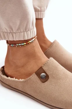 Obuwie Domowe Kapcie Damskie Inblu GF000011 Beżowe