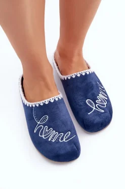 Obuwie Domowe Kapcie Damskie Inblu GF000026 Granatowe