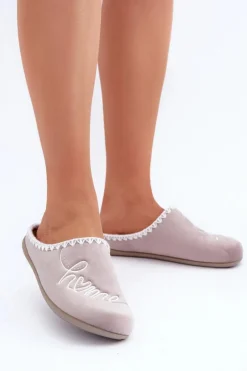 Obuwie Domowe Kapcie Damskie Inblu GF000026 Beżowe