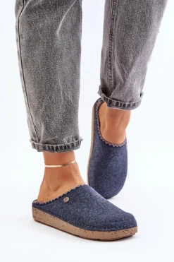 Obuwie Domowe Kapcie Damskie Inblu ED000018 Grnatowe