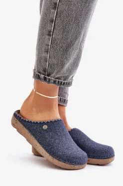 Obuwie Domowe Kapcie Damskie Inblu ED000018 Grnatowe