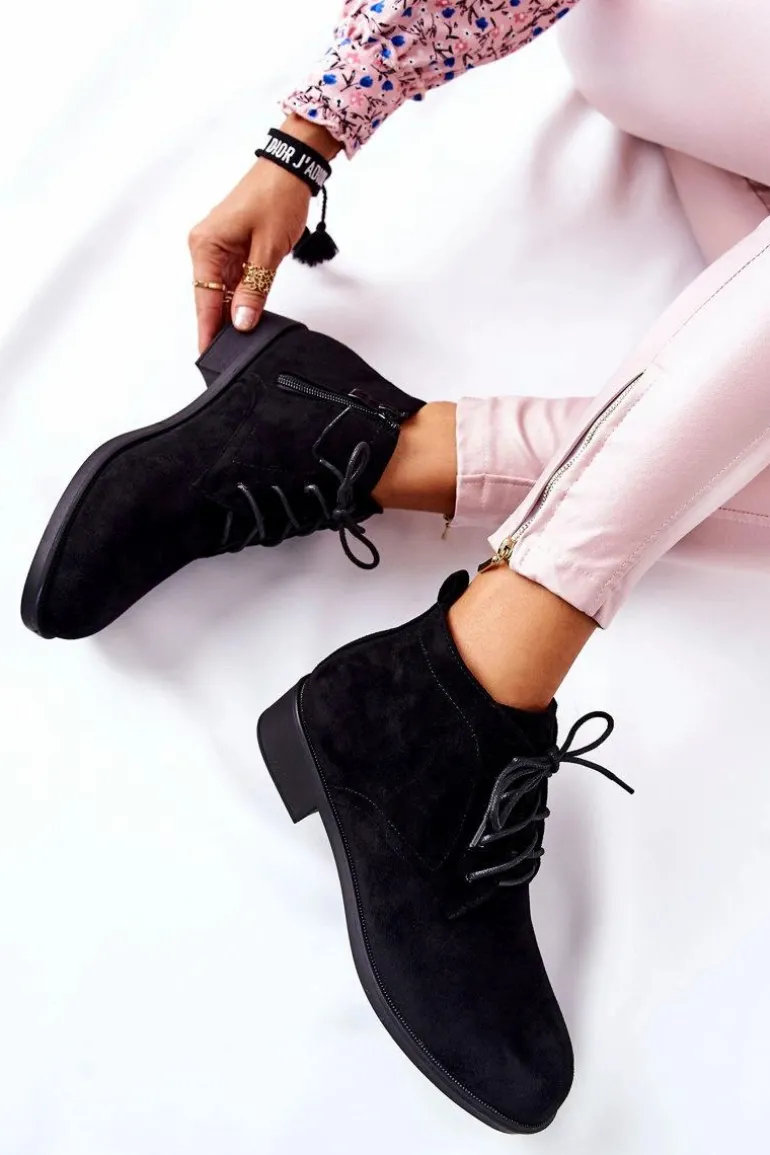 Ocieplane Botki Czarne Malitea