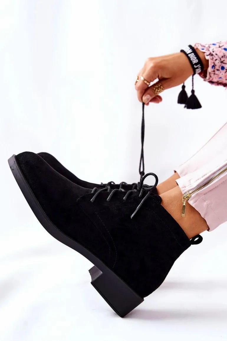 Ocieplane Botki Czarne Malitea