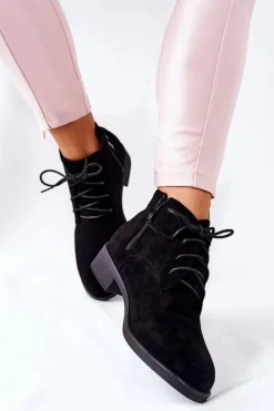Ocieplane Botki Czarne Malitea