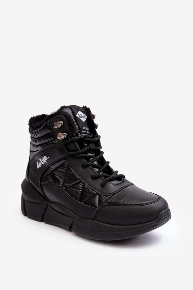 Ocieplane Botki Damskie Na Platformie Lee Cooper LCJ-23-44-1984 Czarne