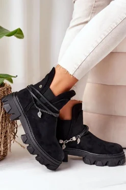 Ocieplane Botki Sztyblety Czarne Good Idea