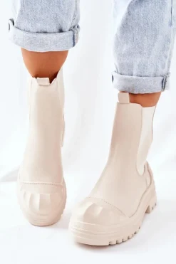 Ocieplane Botki Sztyblety Beżowe Time Off