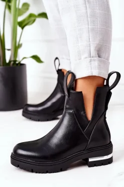 Ocieplane Botki Sztyblety Czarne Rock It