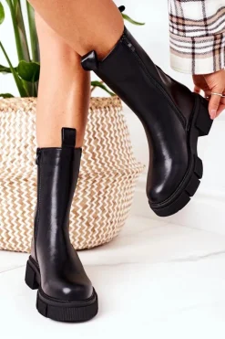 Ocieplane Botki Sztyblety Czarne Must Have