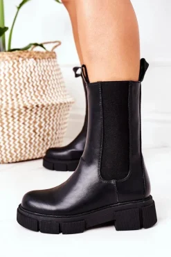 Ocieplane Botki Sztyblety Czarne Must Have