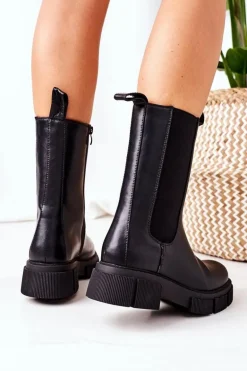 Ocieplane Botki Sztyblety Czarne Must Have