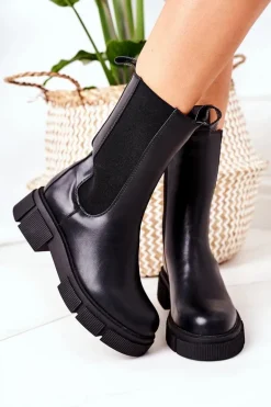 Ocieplane Botki Sztyblety Czarne Must Have