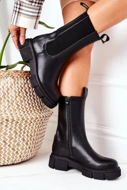 Ocieplane Botki Sztyblety Czarne Must Have