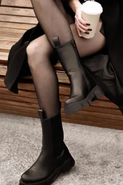 Ocieplane Botki Sztyblety Czarne Must Have