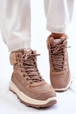 Ocieplane Botki Trapery Lee Cooper LCJ-22-44-1363 Różowe