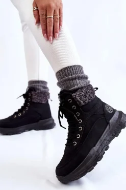 Ocieplane Botki Trapery Lee Cooper LCJ-22-44-1362 Czarne