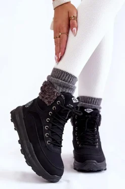 Ocieplane Botki Trapery Lee Cooper LCJ-22-44-1362 Czarne