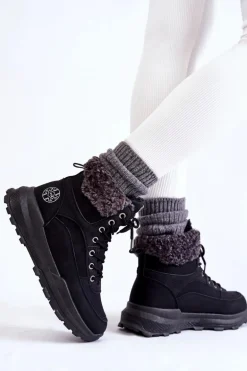 Ocieplane Botki Trapery Lee Cooper LCJ-22-44-1362 Czarne